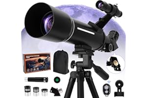 QUTOGO Telescope, Telescopes for Adults Astronomy, 70mm Aperture 400mm Refractor Telescope for Astronomy Beginners,Tripod & Phone Adapter, Portable Telescopes Backpack, Cool Astronomy Gifts