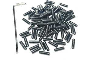 ZDingTech 110pcs Set Screws M4 x 12mm 304 Stainless Steel Allen Head Hex Socket 4X12mm Set Screws Grub Hex Head Sockets with M2 Allen Wrench.(12mm Length)