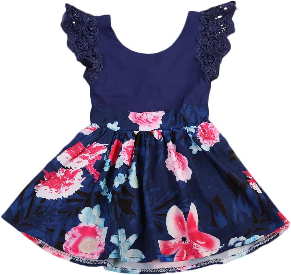 Loalirando Family Matching Clothes Mother and Daughter Flower Dress Girls Sleeveless Outfits