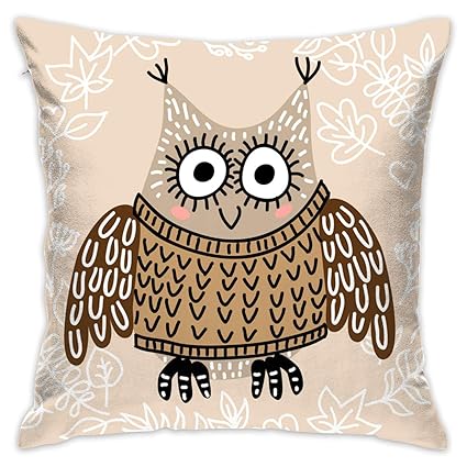 Amazon Com Eante Throw Pillow Cover Cute Owl Decorative Pillows