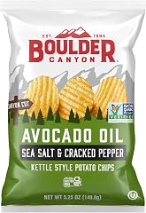 Boulder Canyon, Chips Potato Canyon Cut Avocado Oil Salt N Pepper, 5.25 Ounce