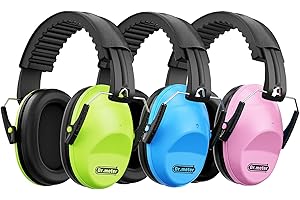 3 Pack Dr.meter Ear Muffs for Noise Reduction: EM100 27.4 NRR Kids Noise Cancelling Headphones with Adjustable Headband - Kid