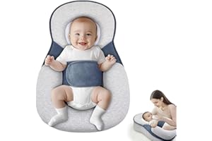 Reflux Breastfeeding Pillow, Baby Wedge Pillow for Newborn, Tummy Time Pillow for Comfortable Play & Feeding Support