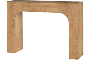 IDEALHOUSE Console Table, 47 Inch Farmhouse Entryway Table with Thickened Tabletop, Sturdy Wood Sofa Modern Arched Table for 
