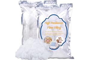 MORFEN 400g/14.1oz Polyester Fiber Fill, Premium Fiber Fill Stuffing, Stuffed Animal Stuffing, Cushions Stuffing, High Resilience Fill Fiber for Stuffed DIY Crafts