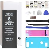 ASDAWN 6500mAh Battery for iPhone 8 (Not for 8 Plus) | Upgraded Higher Capacity iPhone 8 Battery Replacement for A1863 A1905 A1906 A1907 with Professional Tools