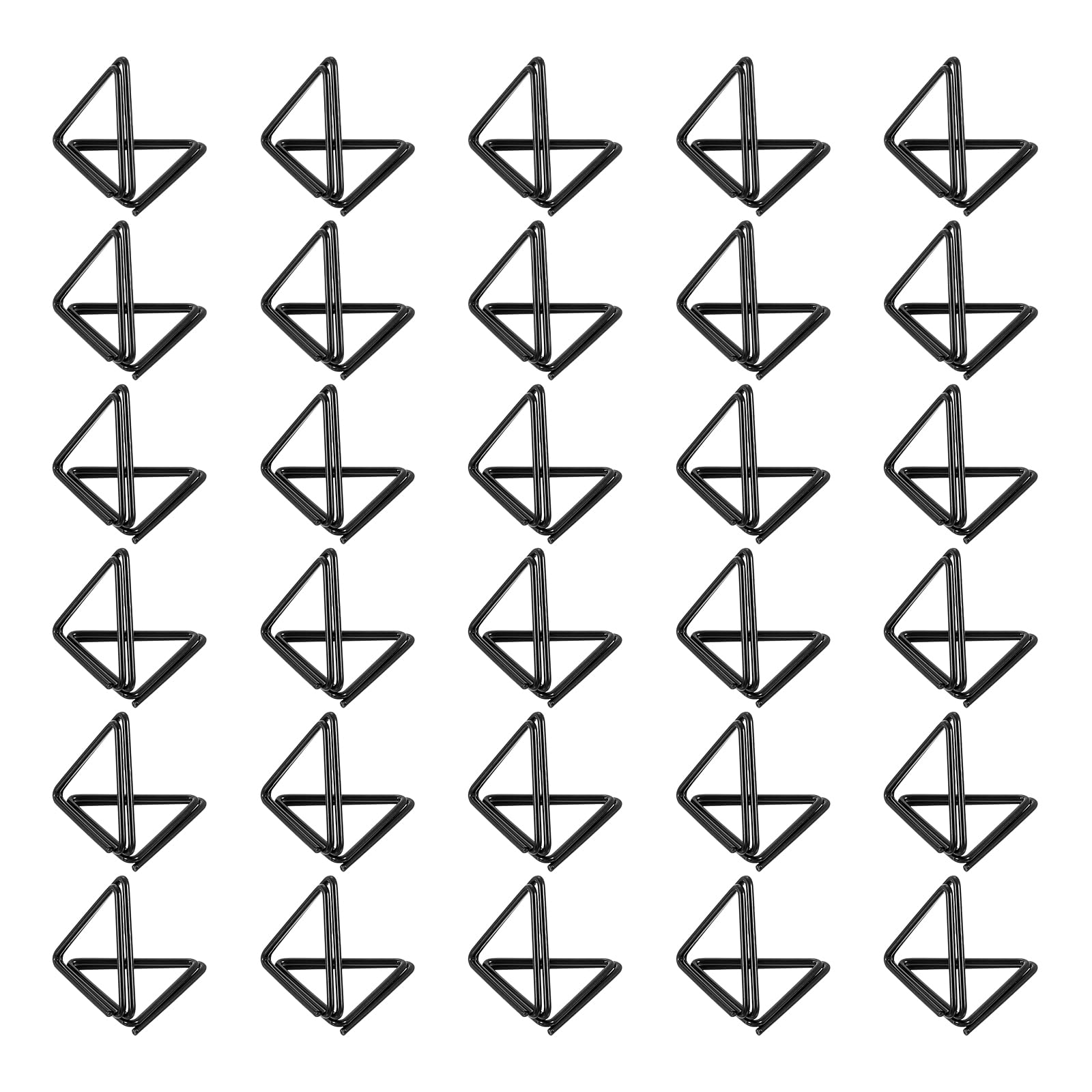 Uxcell 30Pcs Triangle Shape Table Number Holders Mini Place Card Holders Carbon Steel Picture Holders for Tables Centerpieces, Wedding Reception, Parties, Banquets, Black
