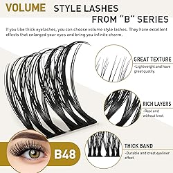 B&Qaugen Lash Clusters B48 D Curl 8-16MIxDIY Lash