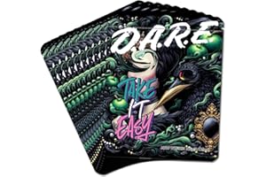 JKIOO 100 Pcs Kraft Paper Creative Design Colored Printing Self Sealing Bags - 5.3 * 3.5 inches, Candy & Biscuit Party Pack, Retail & Small Business Craft Bag (JKIOO8006)