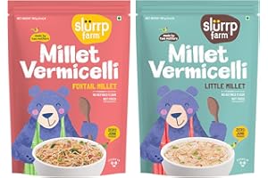 Slurrp Farm Millet Vermicelli – No White Flour, No White Rice, Foxtail Millet and Little Millet Vermicelli, 12.7 Oz (Pack of 2)