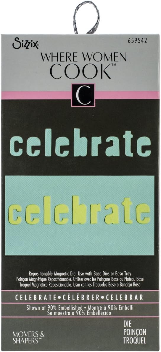Sizzix 659542 Celebrate Movers/Shapers Die, Grey