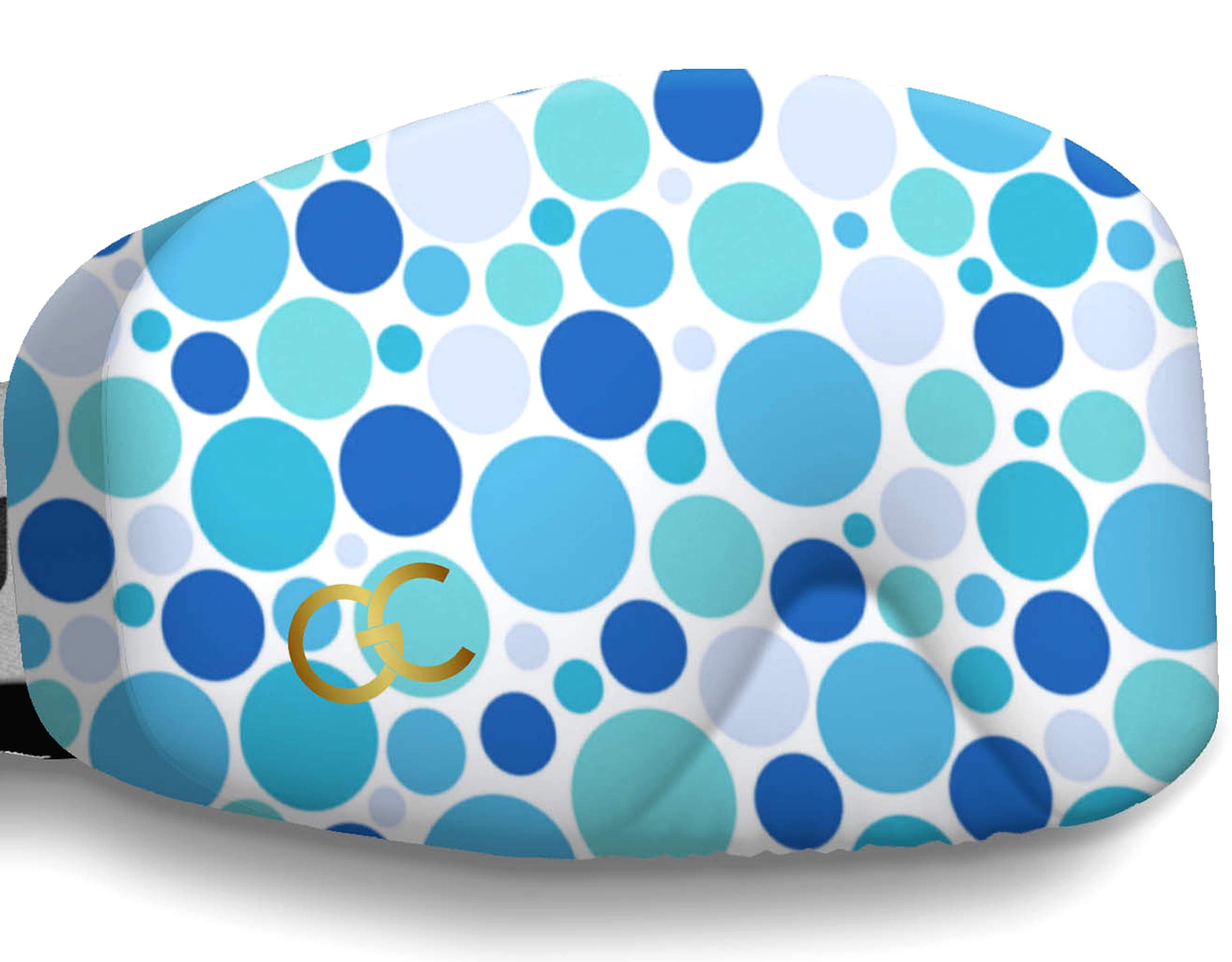 GogglesCover Ski Goggles Protective Cover, Protective Goggle Cover Portable, Ski Goggle Cover Sleeve Anti-Scratch, Ski Goggles Accessories, Ski Equipment, Blue Polka