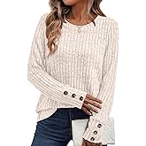AUTOMET Women's Long Sleeve Shirts Fall Sweaters Lightweight Cute Tunic Tops Trendy Fashion Clothes 2026 Outfits
