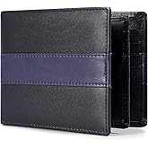 Swallowmall Genuine Leather RFID Wallet for Mens, Mens Bifold Wallet with 16 Card Holder 1 ID Window Gift for Him
