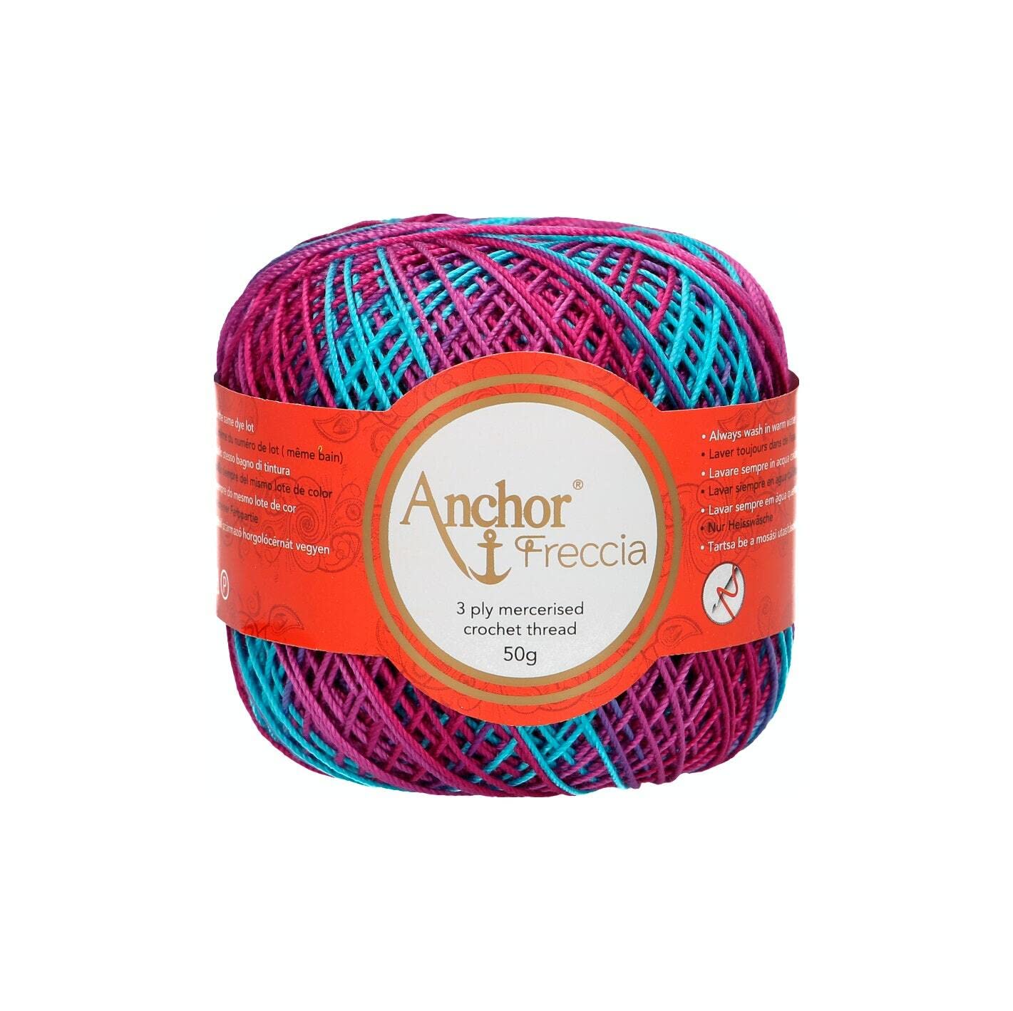 Anchor 4787006-09462 Crochet Yarn, 100% Cotton, 9462, Thickness 6, 88 g