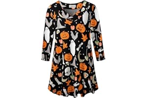 LARACE Plus Size Tunic Women's 3/4 Sleeve Tops And Blouses V Neck Shirts Loose Basic Tee