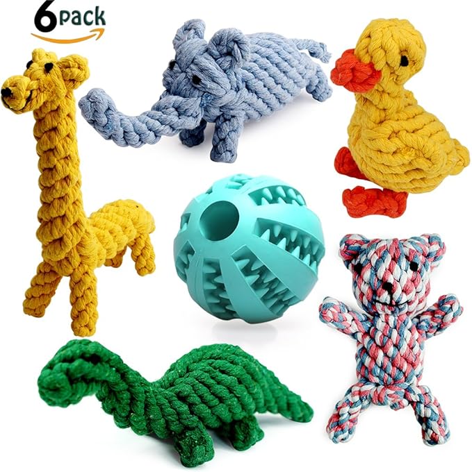 Pet Supplies Dog Chew Toys, Animal Design Cotton Rope Puppy Toys with
