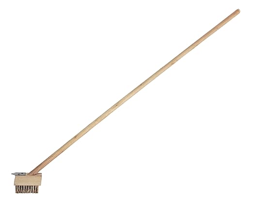 Jardinion Fugenbürste, Gartenbürste, Fliesenbürste, Metall, Edel Holzgriff, Profi Garten Werkzeug Outdoor Pflanzen