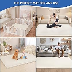 Baby Play Mat for Floor,1.3" Thick Memory Foam