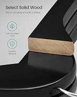 SONGMICS Wooden Hangers 20 Pack Solid Wood Non-Slip 360° Hook Notches CRW02B-20 view 3