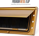 Zavia Internal Letterbox Draught Excluder 11.5 Inch Brass Metallic Plate view 4