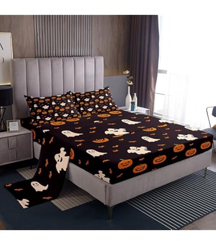 Amazon.com: GEDAEUBA Halloween Sheets Twin XL Size - Spooky Ghost
