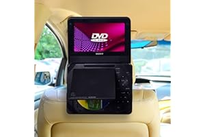 TFY Car Headrest Mount for Portable DVD Player, Kids Security Hands-Free Headrest Travel Bracket Stand for Road Trip - Provid