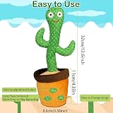 HICAS Dancing Talking Cactus Toy Repeats Songs Lights Up Volume Control Plush view 3