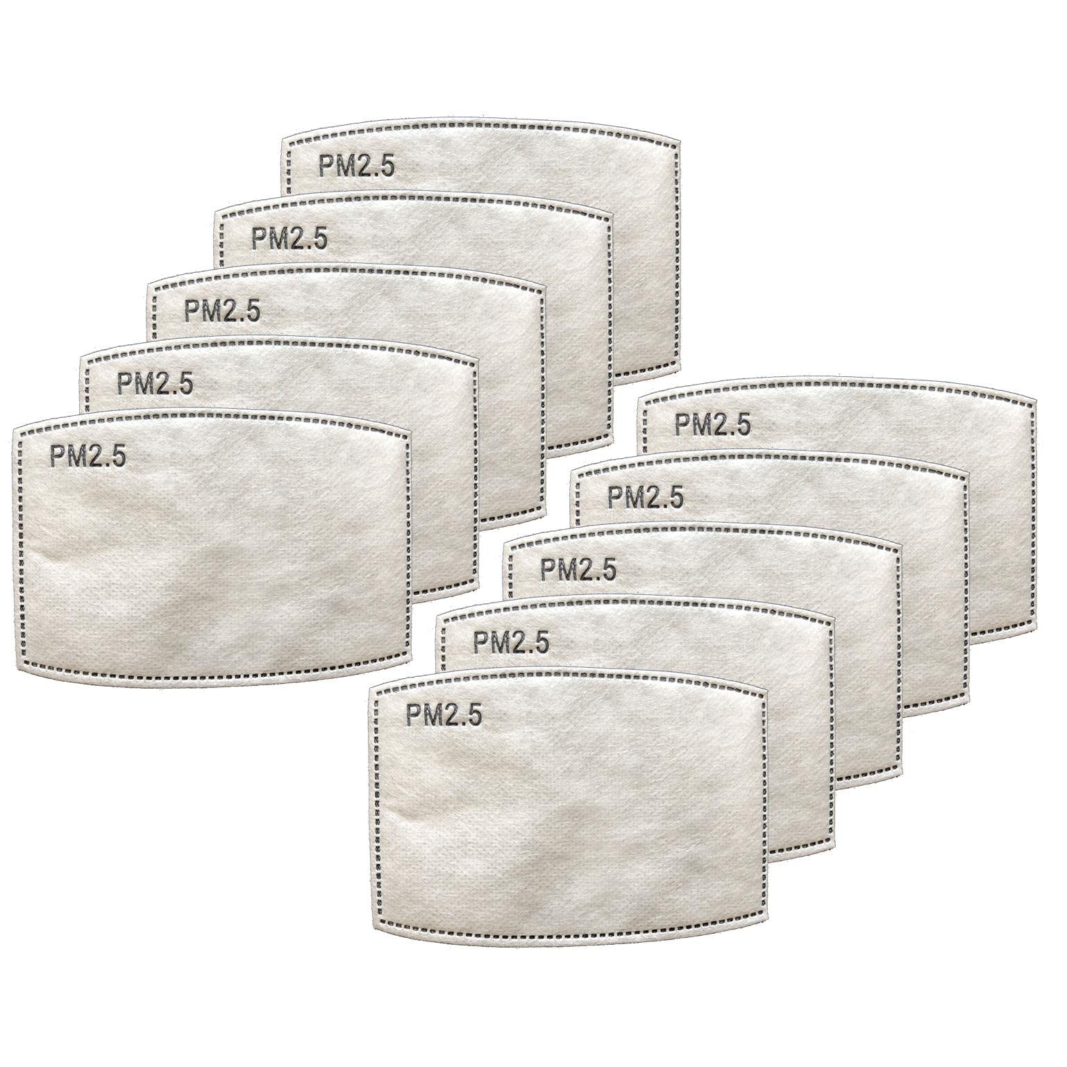 50 x PM2.5 Activated Carbon Filters 5 Layers Replaceable Filters for Face Coverings Cotton Cover Mask Inserts - Skootway - UK Seller