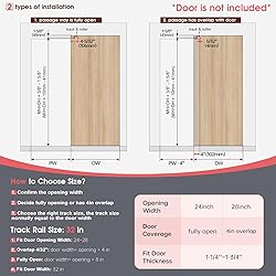 CEAKIAN 32" Concealed Sliding Barn Door Hardware