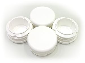 4pcs Pack: 1 3/8 Inch (35mm) Round White Plastic End Cap (for Hole Size from 1 5/32 to 1 5/16, Including 1 1/4 inches, 29-33 mm), Furniture Finishing Plug