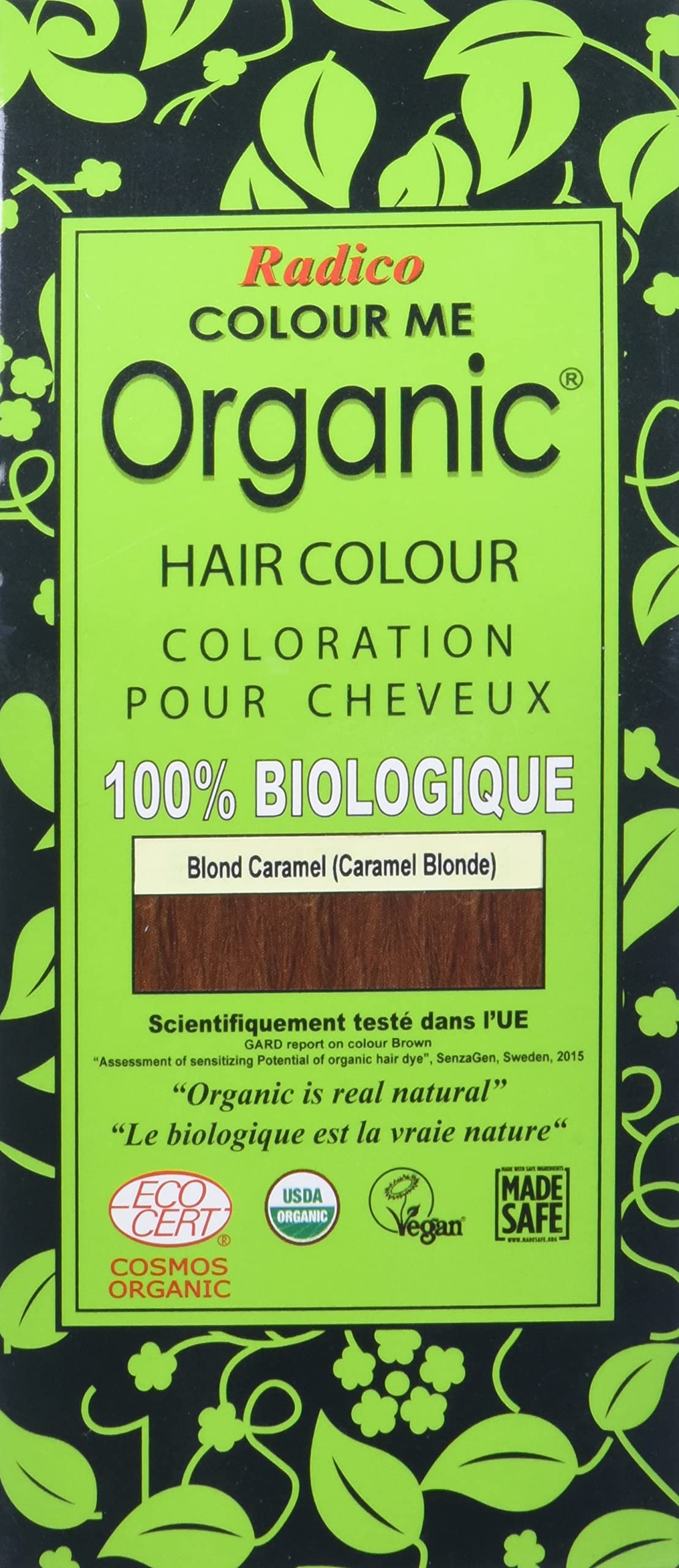 Radico Colour Me Organic 100% Natural Hair Dye (Caramel Blonde)