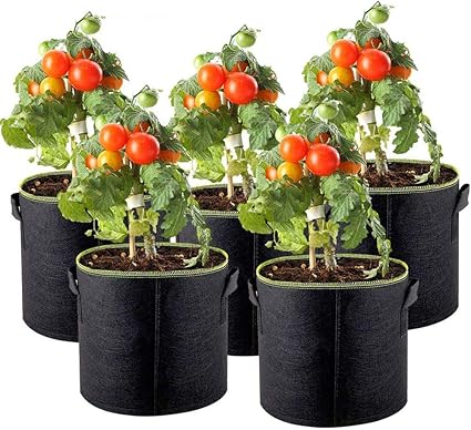 KUANDARMX Sehr gut 5PCS Pflanzsäcke, Pflanztasche, Pflanzenbehälter mit