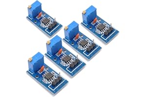 Oiyagai 5pcs NE555 Adjustable Pulse Frequency Generator Module, Single Channel PWM Signal Output, 5–12V 10Hz–5KHz for Arduino, Microcontroller, Smart Car, DIY Electronics