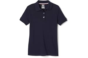 French Toast Girls' Short Sleeve Picot Collar Polo School Uniform Shirt (Standard and Plus)