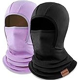 Kids Balaclava Ski Mask Winter Face Mask for Boys Girls Windproof Neck Warmer Gaiter Fleece Hood Face Cover for Cold Weather