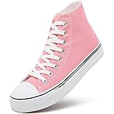 ZGR Womens High Top Canvas Sneakers,Lace-up Canvas Shoes,Casual Tennis Walking Shoes