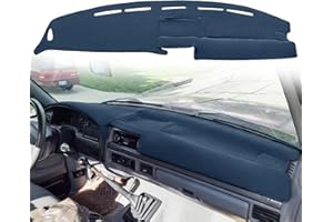 Yiz Dash Cover Mat Fit for Ford F150 F250 F350 Bronco 1992 1993 1994 1995 1996 1997 Dashboard Cover Carpet Pad Cap Protector (Navy Blue) J20
