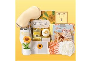 SANDOLONI Christmas Sunflower Gifts Basket for Women - 15pcs Care Package with Blanket and Tumbler, Unique Birthday, Mothers Day, Christmas, Get Well Soon, Thinking of You Gifts for Women, Her, Sister, Mom, Girl Friend