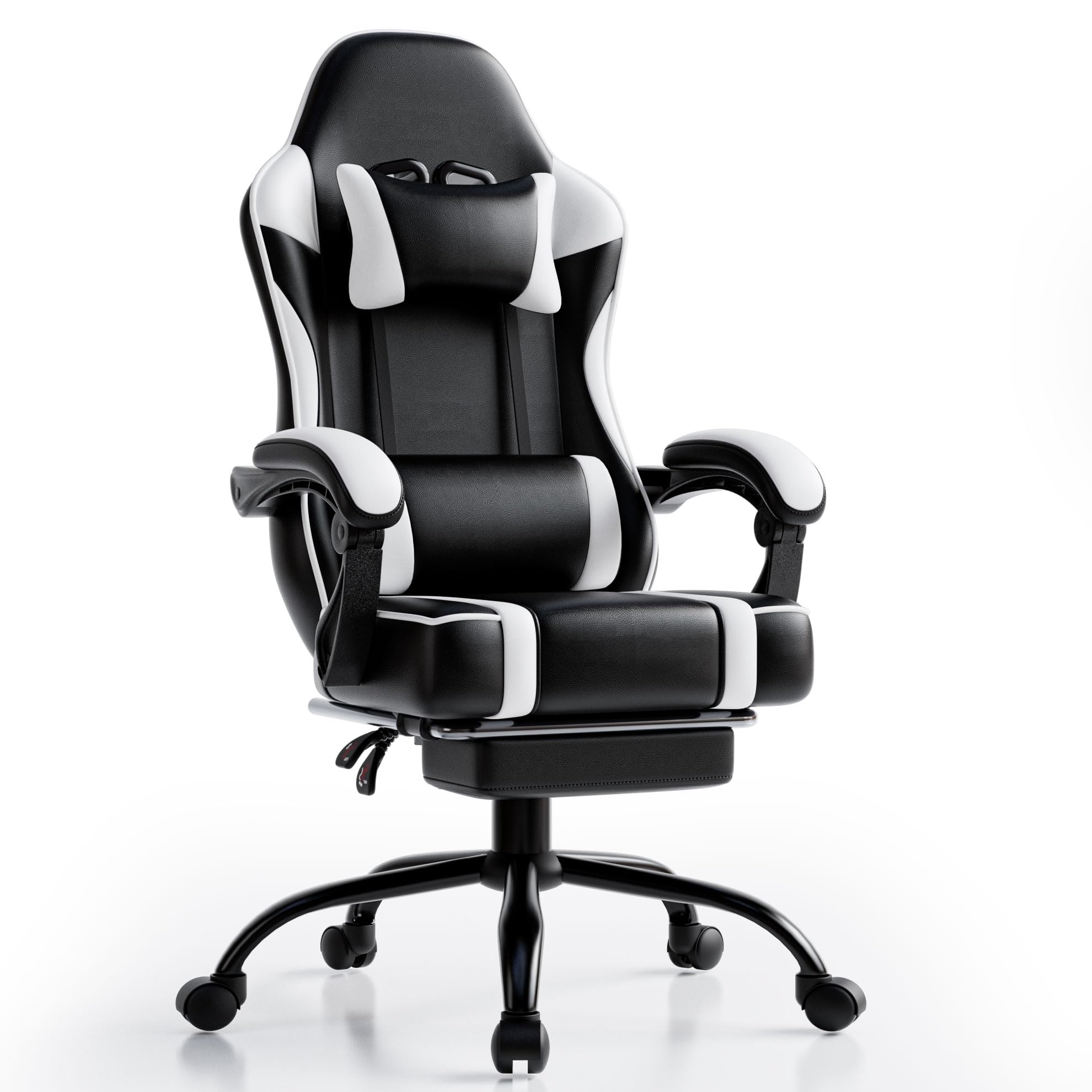 Ntiibcuy White Gaming Chair for Kids, Massage Video