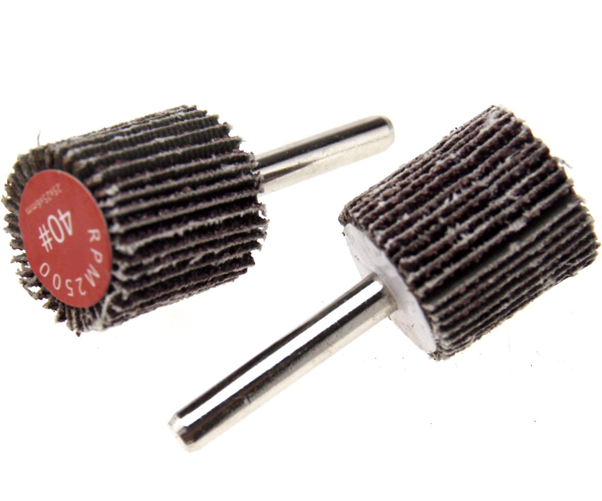 Create idea 2 x 6mm Shank 40 Grit Flap Wheel Disc Sanding 25x25mm Abrasive for Drill