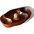 Briar & Oak Handcrafted Tobacco Pipe Ashtray With Cork Knocker - Pipe Rest Ash Trays For Smokers - Walnut Wood Pipe Ashtray For Outdoor & Indoor Decor - Cool Pipe & Cigar Ashtrays For Men