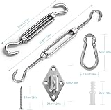HOMPER Sun Shade Sail Fixing Kit 304 Stainless Steel Hardware Set view 2