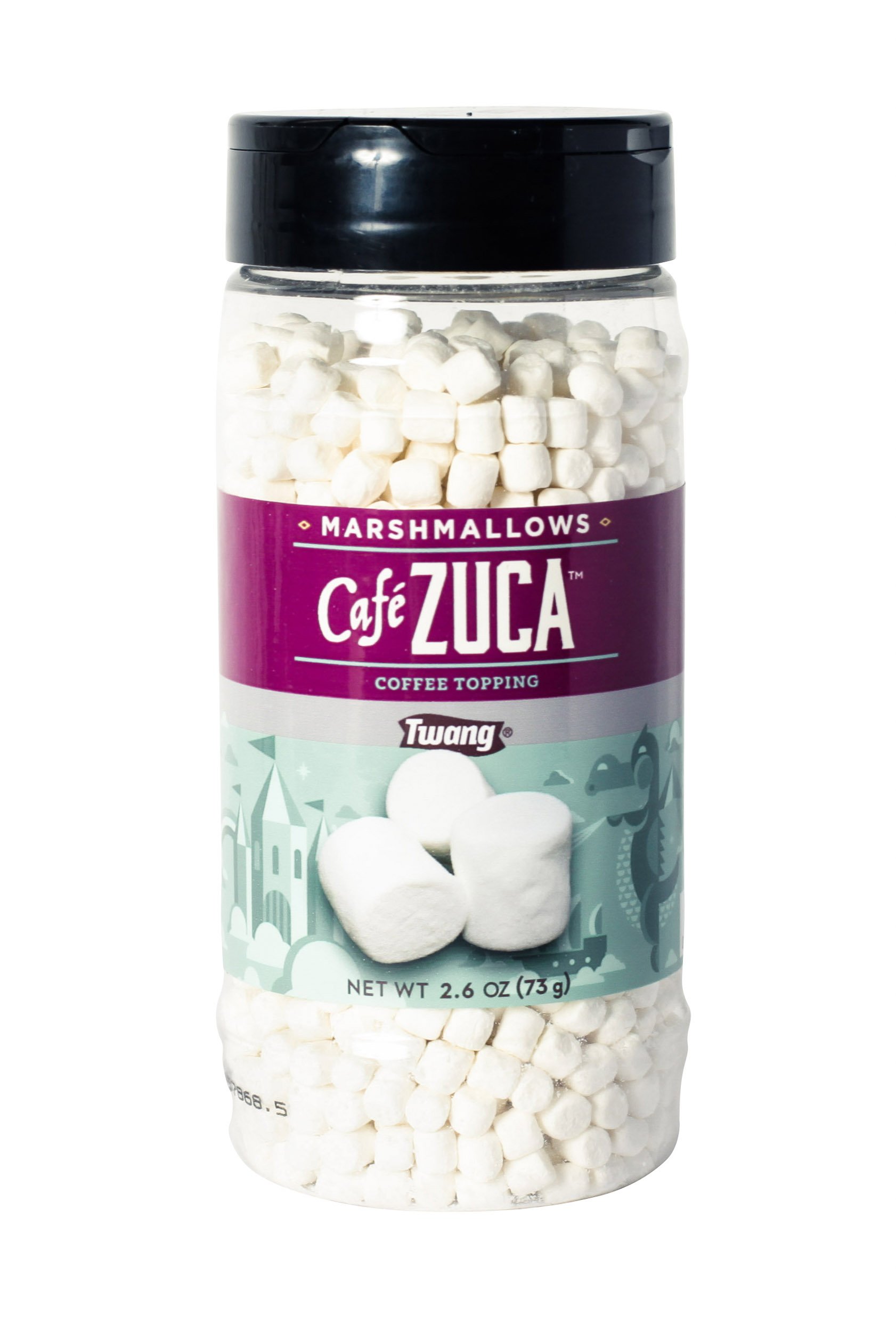 Twang Café Zuca Dehydrated Mini Marshmallows, Coffee Topping, 2.6oz 2