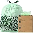 Amazon.com: Cleanomic Compostable* 13 Gallon Trash Bags with Drawstring ...