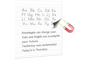 NAOZINEBI Jumbo Magnetic Handwriting Paper 21.5x17in Dry Erase Handwriting Lined Paper for Classroom Whiteboard Accessories Writing Chart Page Giant Magnet Notebook Poster Homeschool Supplies Teacher Must Have