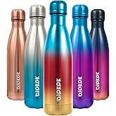 BJPKPK 17oz Insulated Stainless Steel Water Bottles,Sports Water Bottles Keep Cold for 24 Hours and Hot for 12 Hours,BPA Free for Travel,Caribbean Sunrise