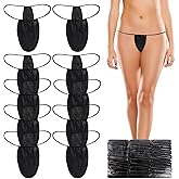 JUNFAN 50 Pack Disposable Thong Panties Women's Disposable Bikini Panties G-String Underwear for Spray Tanning, One Size
