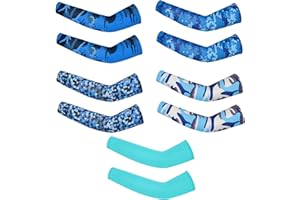 5 Pairs Arm Sleeves for Kids Thin Sun Protection Soft Comfortable Breathable Cooling Sleeves for Boys Girls Outdoor Sports - 