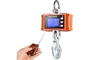 1000kg / 2000lb Digital Industrial Crane Scale, Heavy Duty Electronic Hanging Scale with Remote Control for Indoor Farm Facto